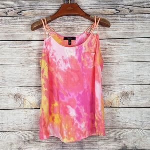 Jessica Simpson Watercolor Cami Tie Dye Pink NWT